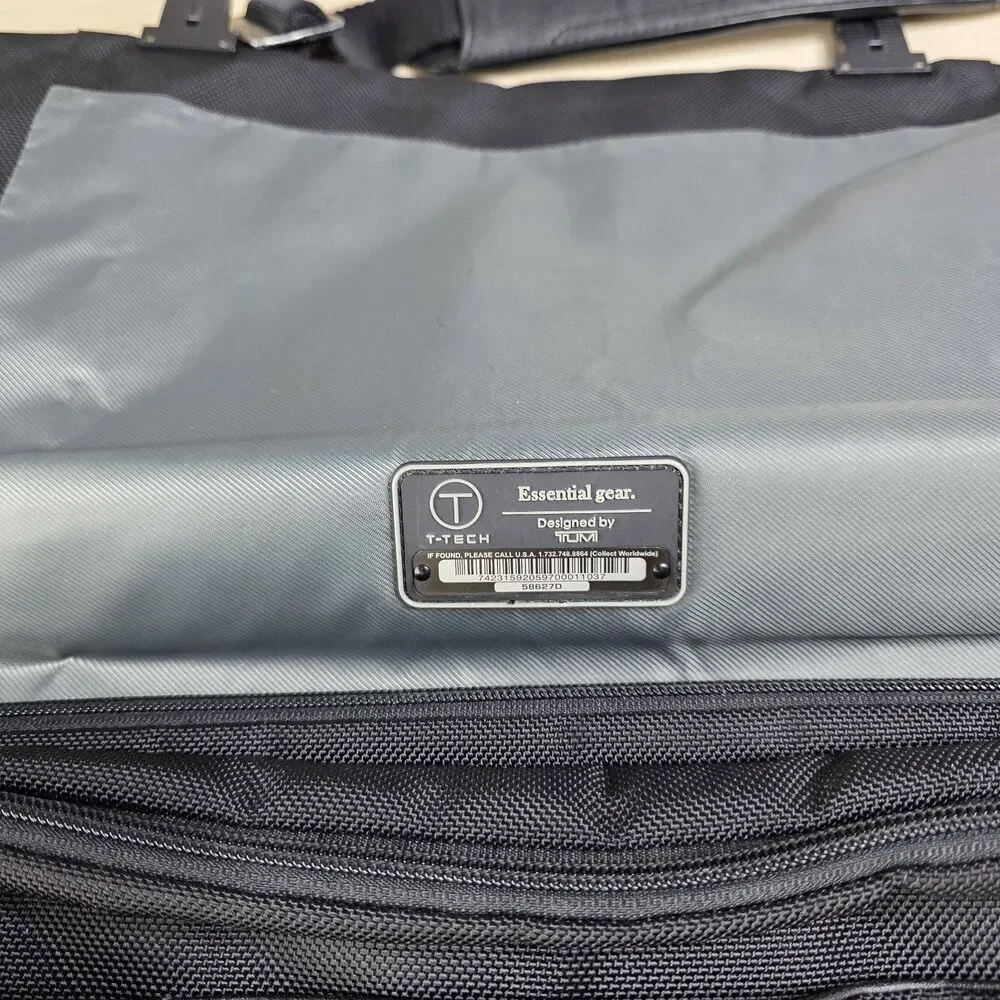 TUMI T-Tech Laptop Flap Brief Messenger Bag Briefcase Crossbody 058627D‎ Black